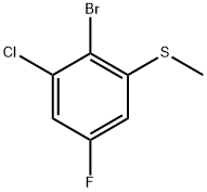 2-Bromo-1-chloro-5-fluoro-3-(methylthio)benzene 结构式