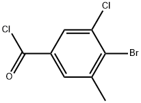 4-Bromo-3-chloro-5-methylbenzoyl chloride 结构式