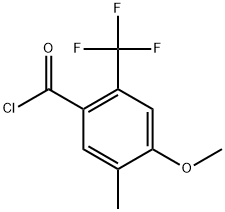 4-Methoxy-5-methyl-2-(trifluoromethyl)benzoyl chloride 结构式