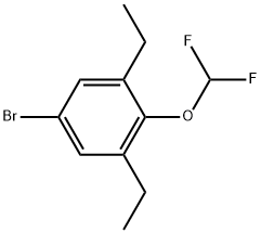 5-Bromo-2-(difluoromethoxy)-1,3-diethylbenzene 结构式