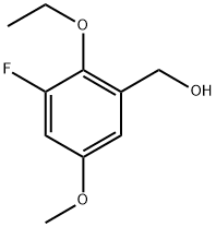(2-ethoxy-3-fluoro-5-methoxyphenyl)methanol 结构式
