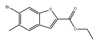 6-溴-5-甲基苯并[B]噻吩-2-甲酸乙酯 结构式