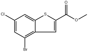 4-溴-6-氯苯并噻吩-2-甲酸甲酯 结构式