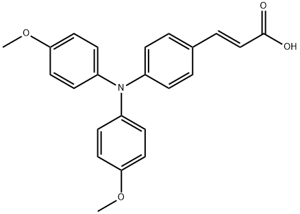 (E)-3-(4-(BIS(4-METHOXYPHENYL)AMINO)PHENYL)ACRYLIC ACID 结构式