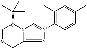 (S)-5-(叔丁基)-2-均三甲苯基-2,5,6,8-四氢-[1,2,4]三唑并[3,4-C][1,4]恶嗪-4-鎓 结构式