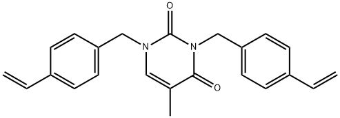 1,3-双[(4-乙烯基苯基)甲基]-5-甲基2,4(1H,3H)-嘧啶二酮 结构式