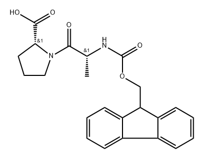 (((9H-芴-9-基)甲氧基)羰基)-D-丙氨酰-D-丙氨酸 结构式