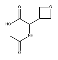 2-乙酰氨基-2-(氧杂环丁烷-3-基)乙酸 结构式