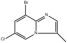 8-bromo-6-chloro-3-methylimidazo[1,2-a]pyridine 结构式