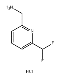 (6-(二氟甲基)吡啶-2-基)甲胺(盐酸盐) 结构式