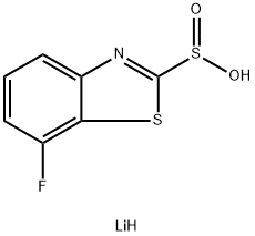 lithium(1+) ion 7-fluoro-1,3-benzothiazole-2-sulfinate 结构式