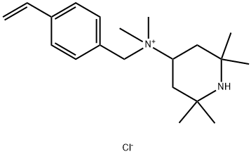 4-乙烯基-N,N-二甲基-N-(2,2,6,6-四甲基-4-哌啶基)苯甲胺氯化物(1:1) 结构式