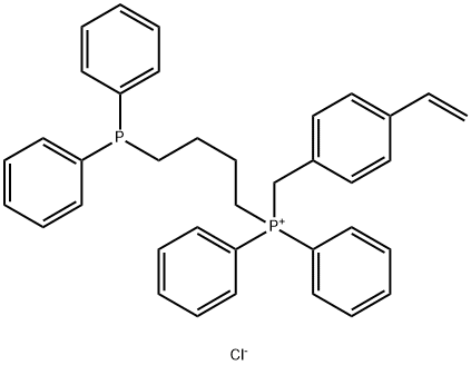 4-(二苯基膦基)丁基][(4-乙烯基苯基)甲基]二苯基膦氯化物 (1:1) 结构式
