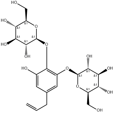 3,4,5-Trihydroxyallylbenzene 3,4-di-O-glucoside 结构式
