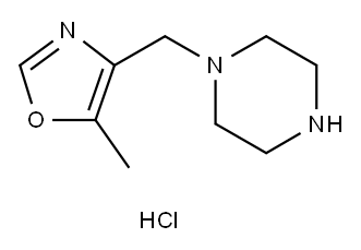 1-[(5-methyl-1,3-oxazol-4-yl)methyl]piperazine dihydrochloride 结构式