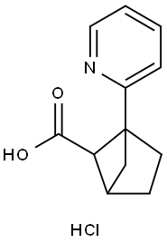 1-(PYRIDIN-2-YL)BICYCLO[2.1.1]HEXANE-5-CARBOXYLIC ACID HYDROCHLORIDE 结构式