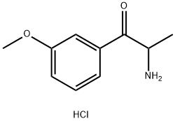 2-氨基-1-(3-甲氧基苯基)-1-丙酮盐酸盐 结构式