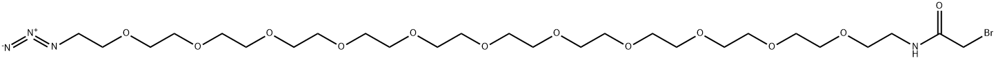 Bromoacetamido-dPEG???-azide 结构式