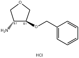 (3R,4S)-4-(Benzyloxy)tetrahydrofuran-3-amine hydrochloride 结构式