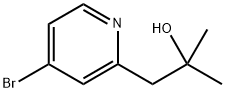 1-(4-溴吡啶-2-基)-2-甲基丙烷-2-醇 结构式