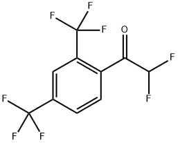 1-(2,4-Bis-trifluoromethyl-phenyl)-2,2-difluoro-ethanone 结构式