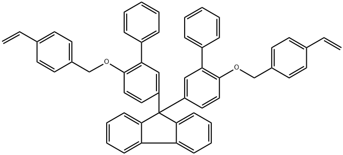 9,9-双[6-[(4-乙烯基苯基)甲氧基][1,1'-联苯]-3-基]-9H-芴 结构式