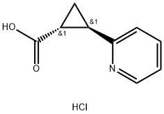 REL-(1R,2R)-2-(吡啶-2-基)环丙烷甲酸盐酸盐 结构式