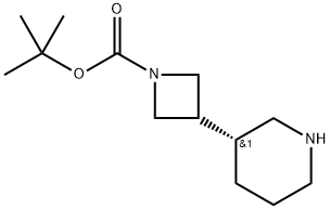 (R)-TERT-BUTYL 3-(PIPERIDIN-3-YL)AZETIDINE-1-CARBOXYLATE ,游离态 结构式