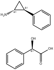 Benzeneacetic acid, α-hydroxy-, (αR)-, compd. with (1R,2S)-2-phenylcyclopropanamine (1:1) 结构式