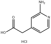 2-(2-氨基吡啶-4-基)乙酸二盐酸盐 结构式