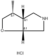 (3S,3AS,6AS)-3-甲基六氢-2H-呋喃并[2,3-C]吡咯盐酸 结构式