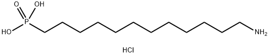 12-氨基十二烷基膦酸盐酸盐 结构式