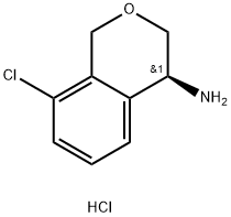 (S)-8-Chloroisochroman-4-amine? hydrochloride 结构式