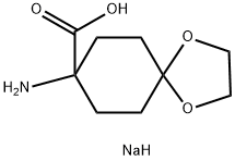 sodium 8-amino-1,4-dioxaspiro[4.5]decane-8-carboxylate 结构式