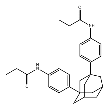 N,N'-(adamantane-1,3-diylbis(4,1-phenylene))dipropionamide 结构式