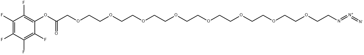 Azido-PEG8-CH2CO2-PFP 结构式