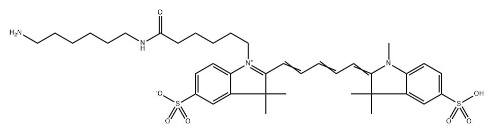 磺化Cy5-伯胺 结构式