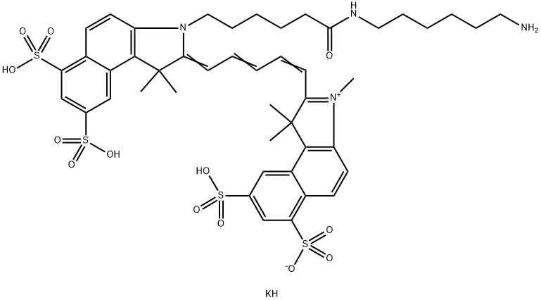 磺酸化CY5.5氨基 结构式