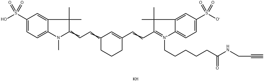 磺化Cy7 炔烃 结构式