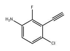 4-chloro-3-ethynyl-2-fluoroaniline 结构式