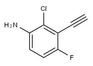 2-chloro-3-ethynyl-4-fluoroaniline 结构式