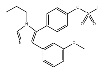 4-[5-(3-methoxyphenyl)-3-propylimidazol-4-yl]phenyl sulfurofluoridate 结构式