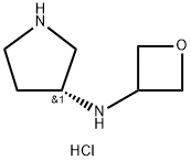 (R)-N-(氧杂环丁-3-基)吡咯烷-3-胺二盐酸盐 结构式