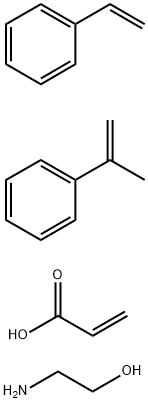 2-Propenoic acid polymer with ethenylbenzene and (1-methylethenyl)benzene, compd. with 2-aminoethanol 结构式