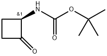 N-[(1R)-2-氧代环丁基]氨基甲酸叔丁酯 结构式