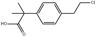 2-(4-(2-氯乙基)苯基)-2-甲基丙酸 结构式