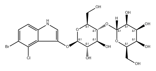 5-Bromo-4-chloro-3-indolyl b-D-lactopyranoside 结构式