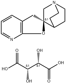 Spiro[1-azabicyclo[2.2.2]octane-3,2'(3'H)-furo[2,3-b]pyridine], (2'R)-, (2S,3S)-2,3-dihydroxybutanedioate (1:1) (9CI) 结构式