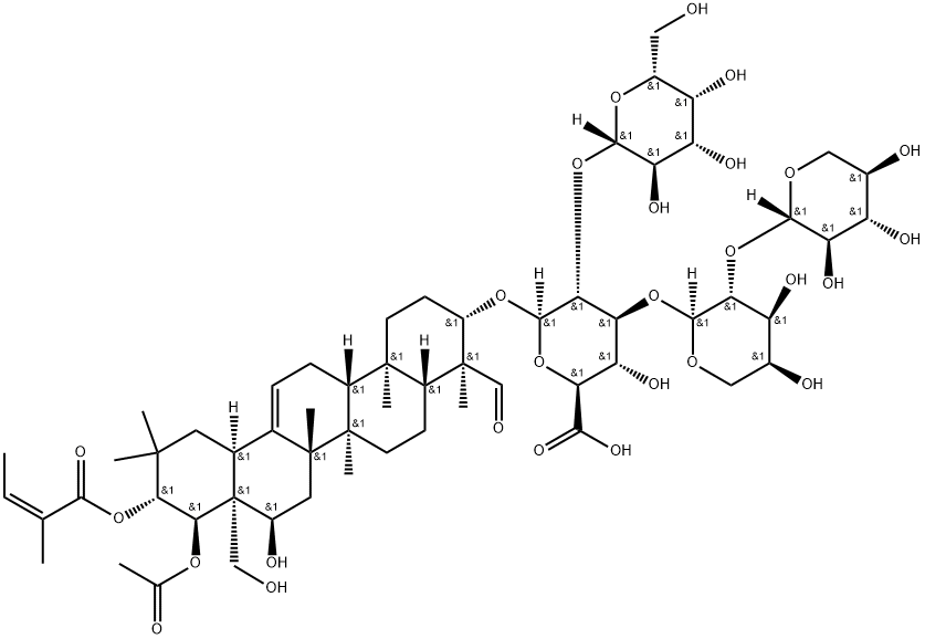 茶皂素E1 结构式