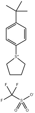 4-叔丁基苯基四亚甲基锍三氟甲磺酸盐 结构式
